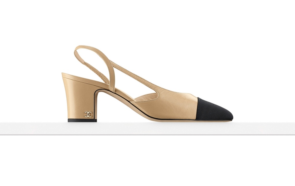 Chanel -Two Tone Mid Heeled Slingbacks