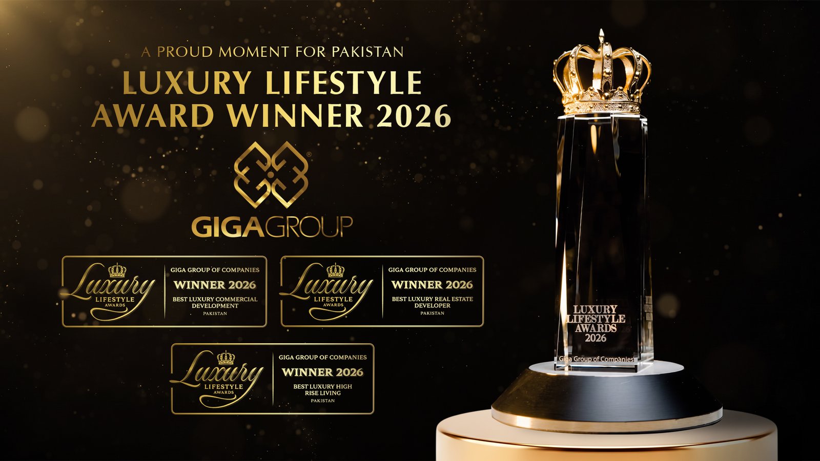 A Proud Moment for Pakistan: Giga Group Wins International Luxury Award for Transforming Urban Living
