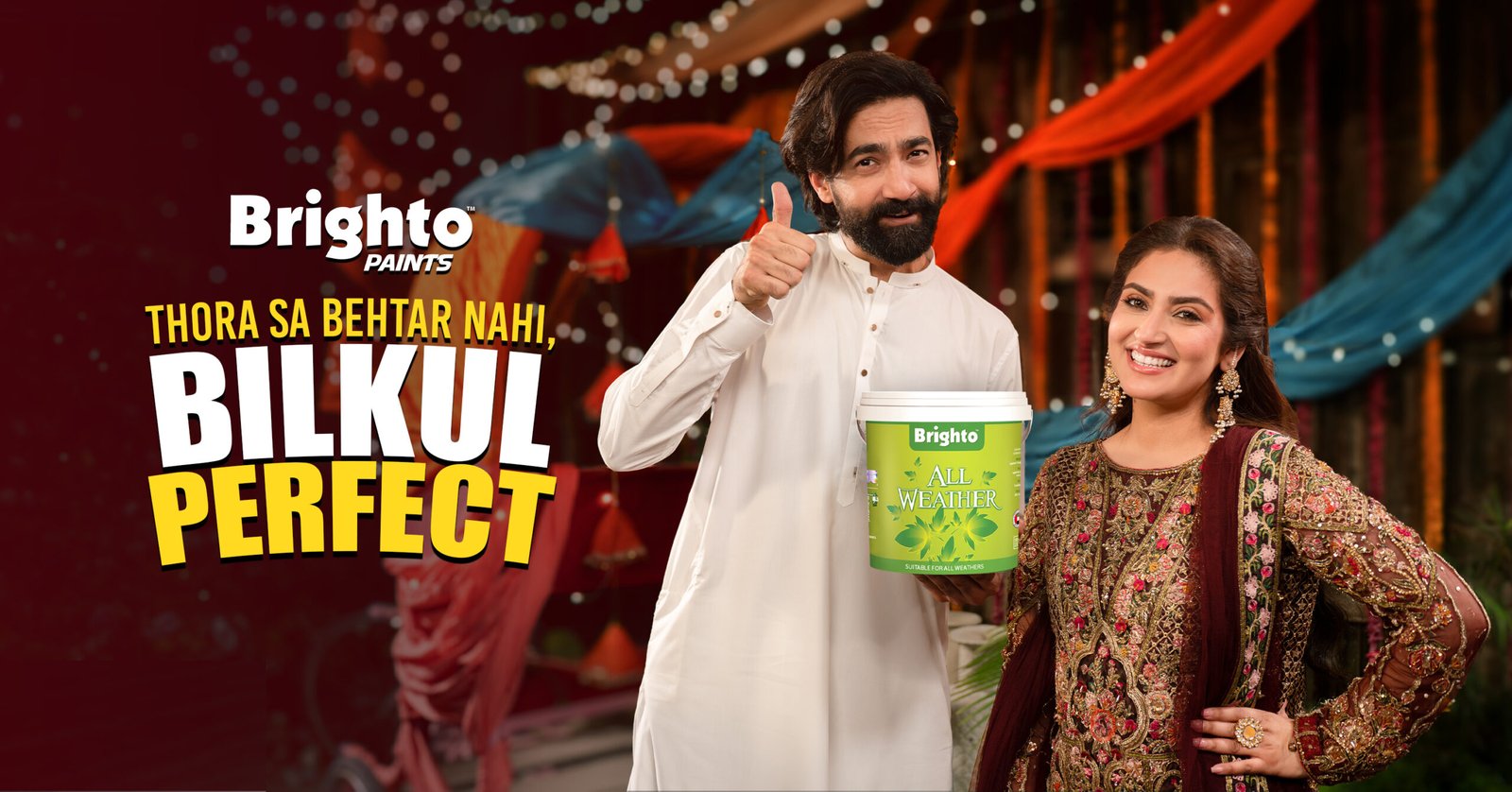Ali Safina and Hiba Bukhari Star in Brighto Paints’ Latest “Mr. & Mrs. Thoda Sa” DVC